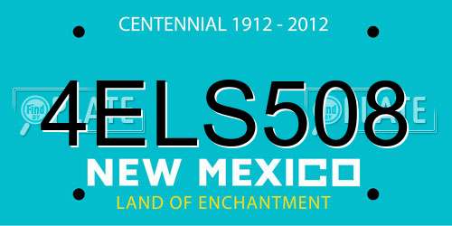 4ELS508 New Mexico License Plate