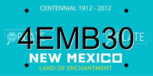 4EMB30 New Mexico License Plate