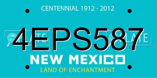 4EPS587 New Mexico License Plate