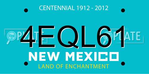 4EQL61 New Mexico License Plate