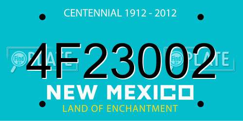 4F23002 New Mexico License Plate
