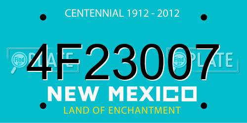 4F23007 New Mexico License Plate
