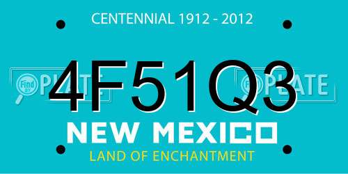 4F51Q3 New Mexico License Plate