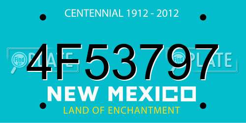 4F53797 New Mexico License Plate