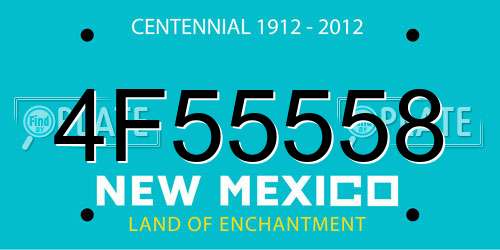 4F55558 New Mexico License Plate