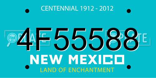 4F55588 New Mexico License Plate