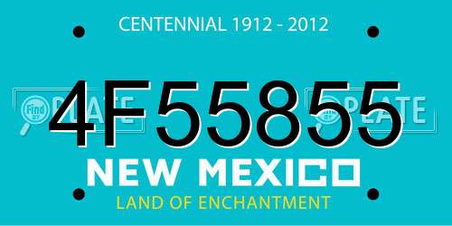 4F55855 New Mexico License Plate