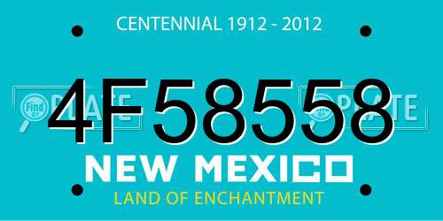 4F58558 New Mexico License Plate