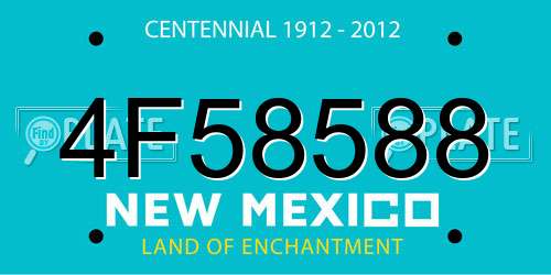4F58588 New Mexico License Plate
