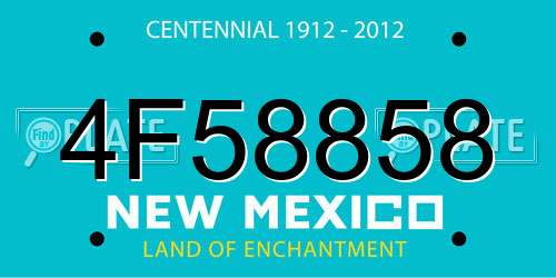 4F58858 New Mexico License Plate