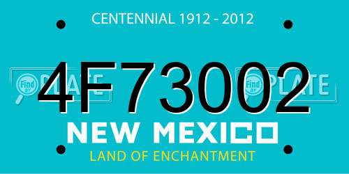 4F73002 New Mexico License Plate
