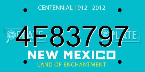 4F83797 New Mexico License Plate