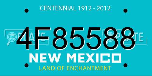 4F85588 New Mexico License Plate