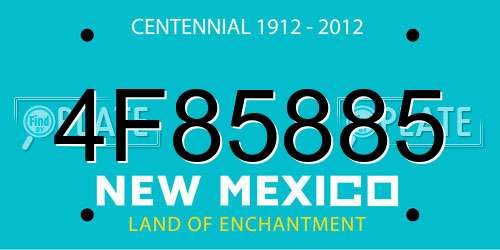 4F85885 New Mexico License Plate