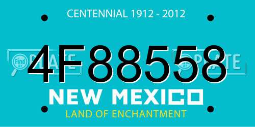 4F88558 New Mexico License Plate