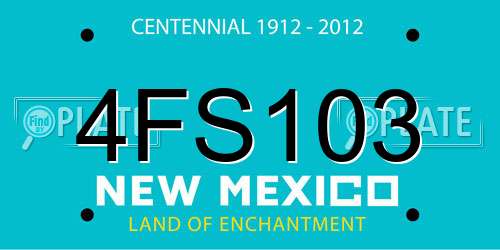 4FS103 New Mexico License Plate