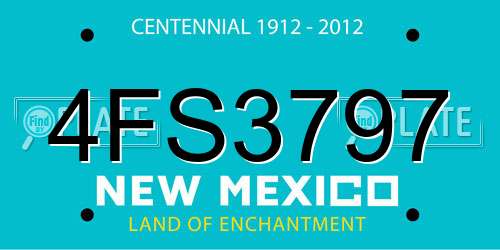 4FS3797 New Mexico License Plate