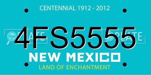 4FS5555 New Mexico License Plate