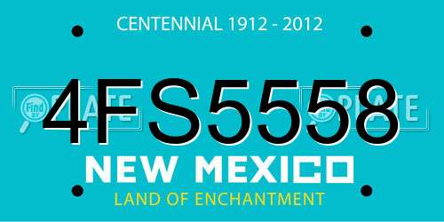 4FS5558 New Mexico License Plate