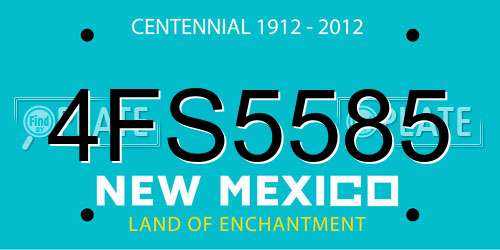 4FS5585 New Mexico License Plate