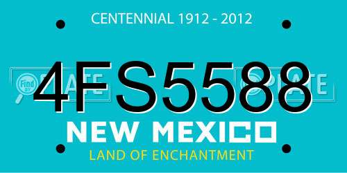 4FS5588 New Mexico License Plate