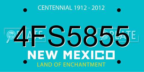 4FS5855 New Mexico License Plate