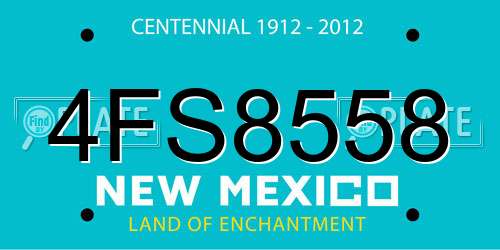 4FS8558 New Mexico License Plate