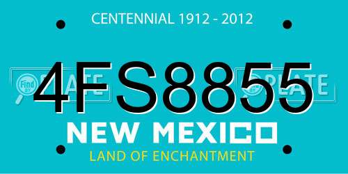 4FS8855 New Mexico License Plate