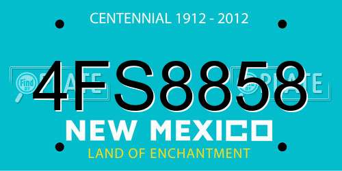 4FS8858 New Mexico License Plate