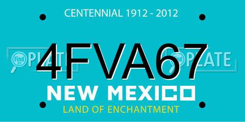 4FVA67 New Mexico License Plate