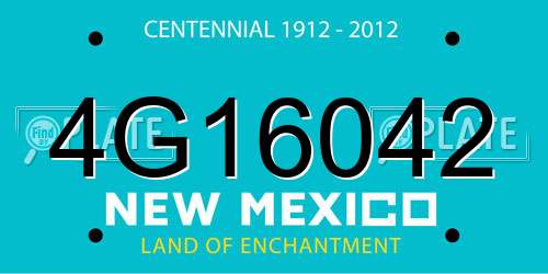 4G16042 New Mexico License Plate