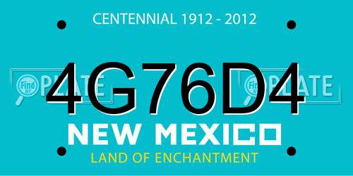 4G76D4 New Mexico License Plate