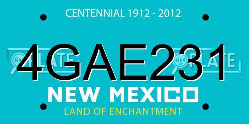 4GAE231 New Mexico License Plate