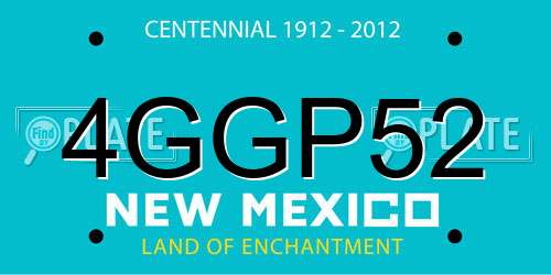 4GGP52 New Mexico License Plate