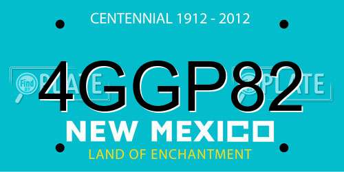 4GGP82 New Mexico License Plate
