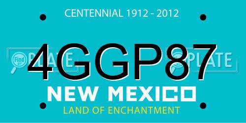 4GGP87 New Mexico License Plate
