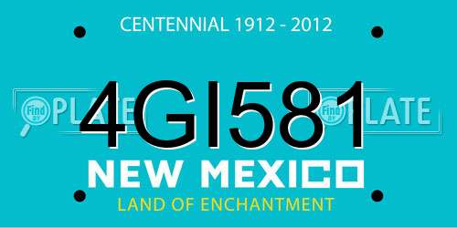 4GI581 New Mexico License Plate