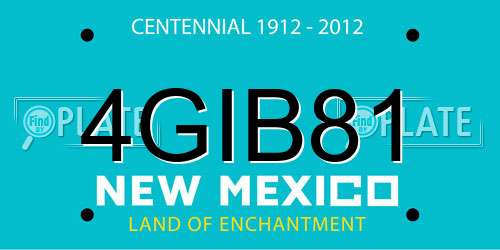4GIB81 New Mexico License Plate