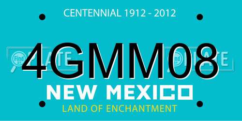 4GMM08 New Mexico License Plate
