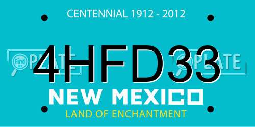 4HFD33 New Mexico License Plate