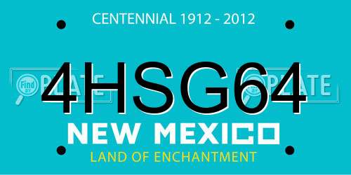4HSG64 New Mexico License Plate