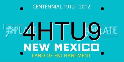 4HTU9 New Mexico License Plate