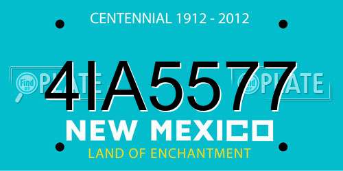 4IA5577 New Mexico License Plate