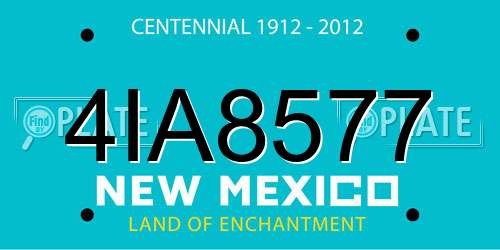 4IA8577 New Mexico License Plate