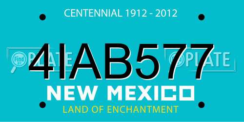4IAB577 New Mexico License Plate