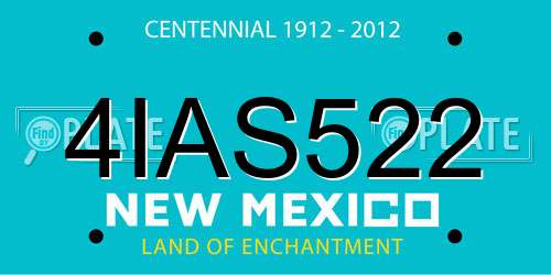 4IAS522 New Mexico License Plate