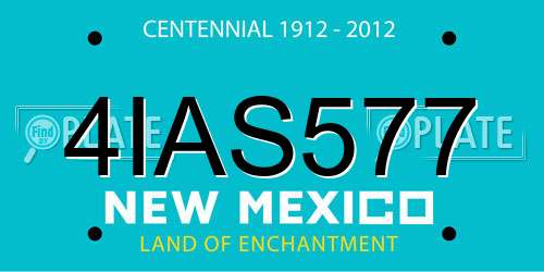 4IAS577 New Mexico License Plate