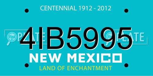 4IB5995 New Mexico License Plate