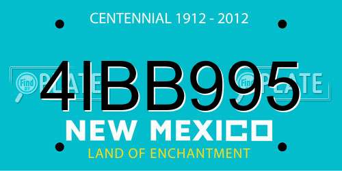 4IBB995 New Mexico License Plate