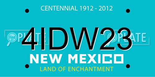 4IDW23 New Mexico License Plate
